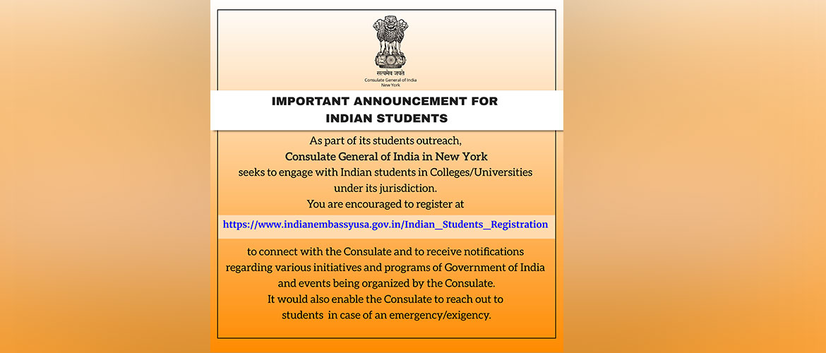  Indian Student Registration with the Consulate