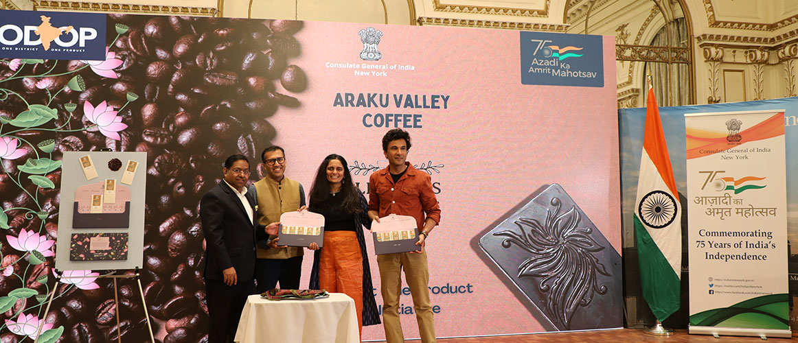  Special Araku Valley Coffee infused chocolates Elements Truffles launched in Consulate General of India, New York as part of Azadi Ka Amrit Mahotsav on September 08, 2022