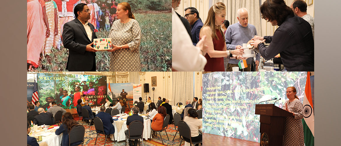   Promotional event for Araku Valley Coffee held at the consulate General of India, New York.