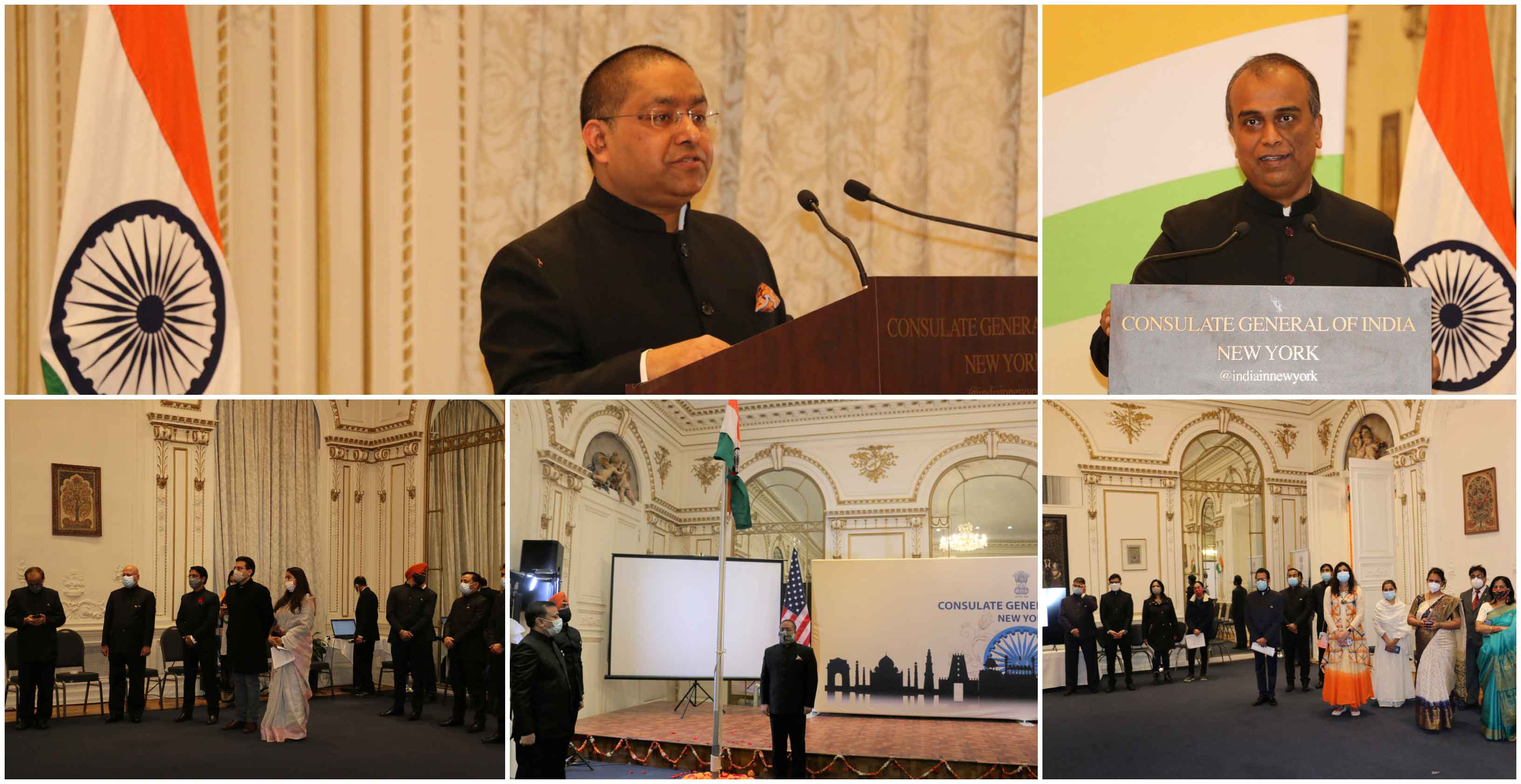  Consulate General of India, New York celebrated 72nd Republic Day at the Consulate premises. Consul General hoisted the national flag and read out the President of India's address to the nation