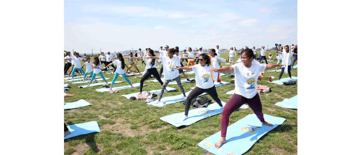  7th International Day of Yoga Celebrations at Liberty State Park, New Jersey